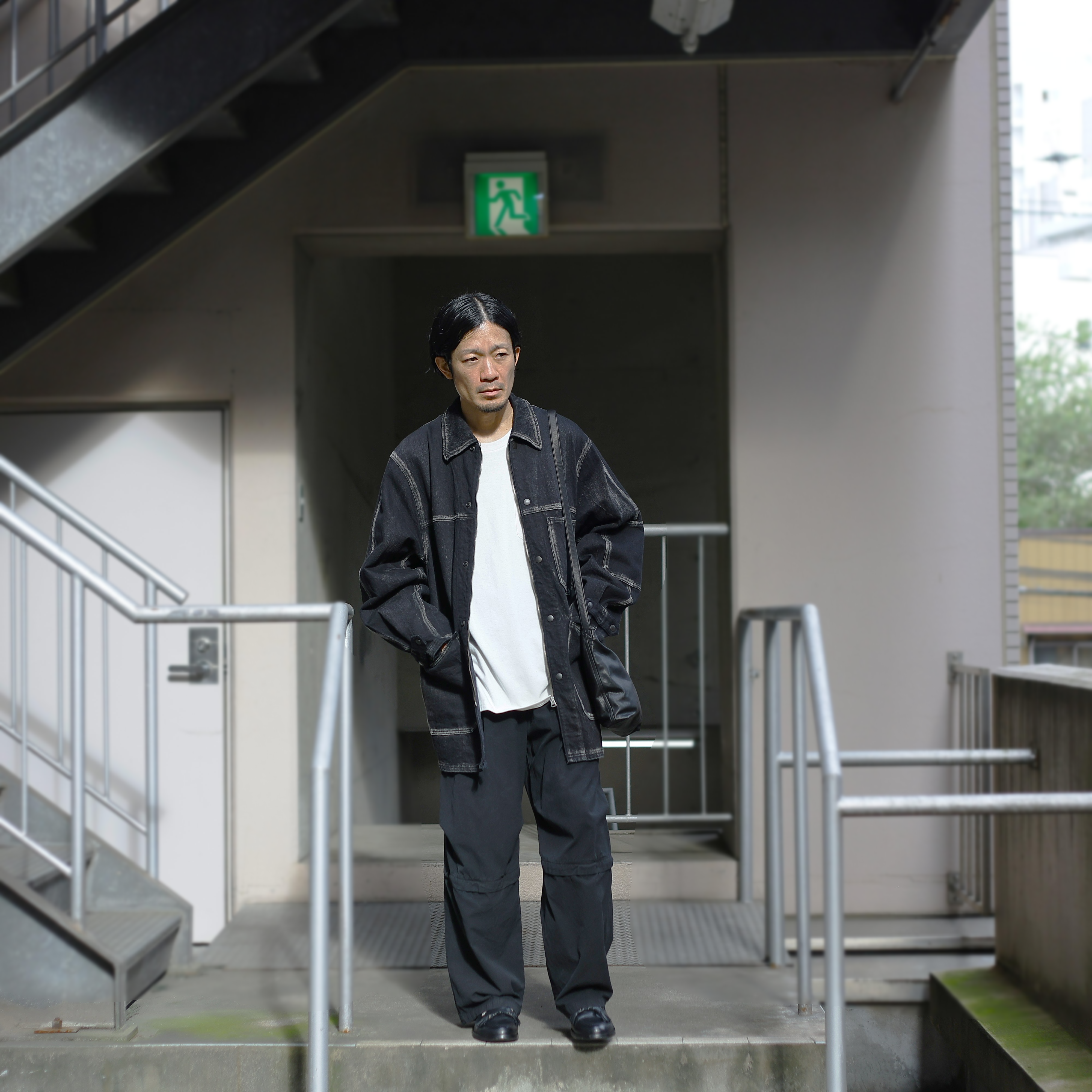 barbell object 24SS メッシュ 作務衣JKT PACK BK barbell object / YOKO SAKAMOTO | DIVERSE