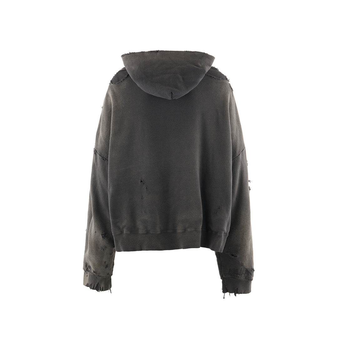DBL-FC ZIP HOODIE CHARCOAL