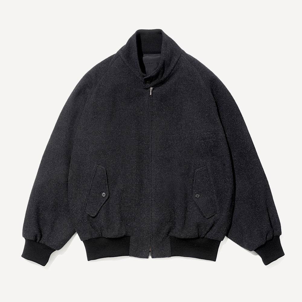 Silk Cashmere Tweed Harrington Jacket