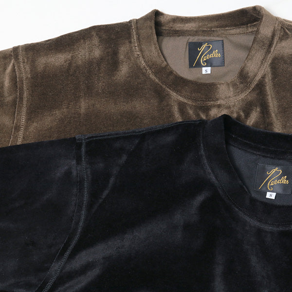 S/S Papillion Emb. Pocket Tee - R/Pe/C/S Velour