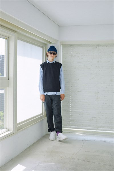 COTTON PIQUE KNIT VEST