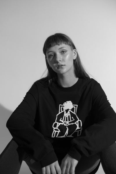 L/S Tee BASQUIAT(CREW NECK RED)