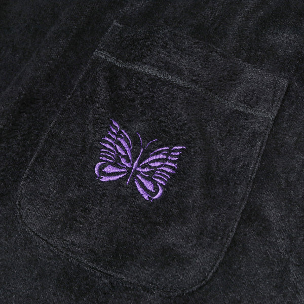 S/S Papillion Emb. Pocket Tee - R/Pe Velour