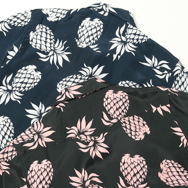 One-up Cowboy Shirt-Rayon Cloth Sateen/Pineapple