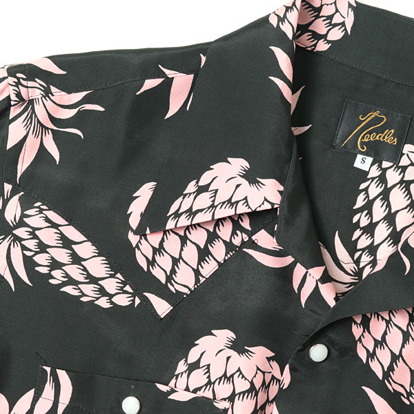 One-up Cowboy Shirt-Rayon Cloth Sateen/Pineapple