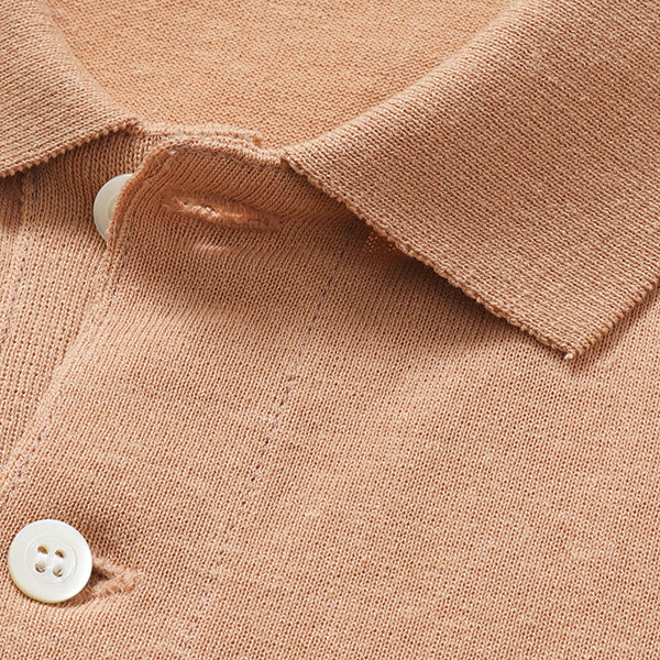 Cotton Linen H/S Polo Sweater