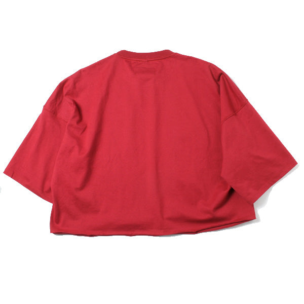 HAND-PRINT T-SHIRT WITH DEADSTOCK PATCHES