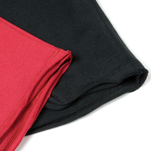 HAND-PRINT T-SHIRT WITH DEADSTOCK PATCHES