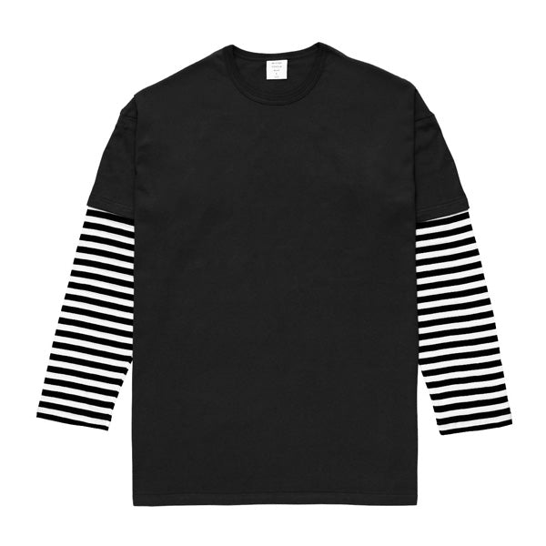 LAYERED BORDER SLEEVE TEE