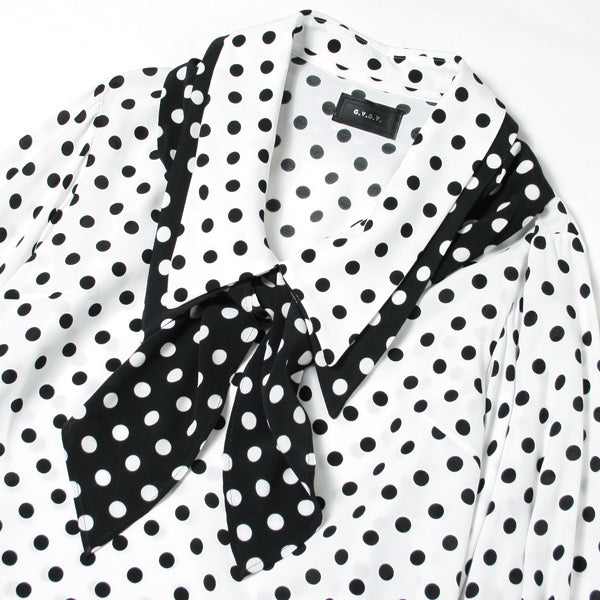 PRINTED RAYON CREPE BLOUSE & SCARF