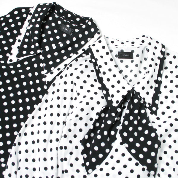 PRINTED RAYON CREPE BLOUSE & SCARF