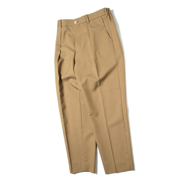 FRONT PLEATS PEGTOP ORGANIC WOOL TROPICAL (COYOTE)