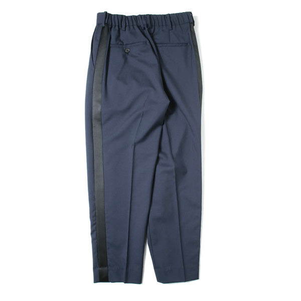 FRONT PLEATS PEGTOP SIDELINE ORGANIC WOOL TROPICAL