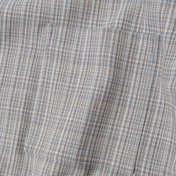 HARD TWIST WOOL DOUBLE FACE CHECK BLOUZON