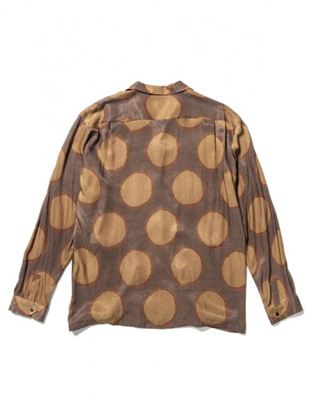 SUN DOTS OPEN COLLAR L/S SHIRT