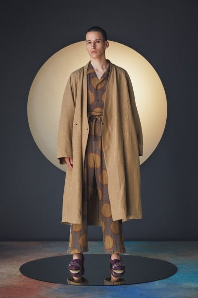 SUN DOTS OPEN COLLAR L/S SHIRT