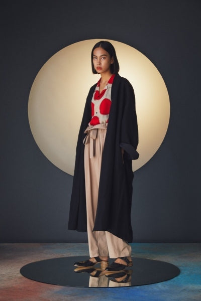 SUN DOTS OPEN COLLAR L/S SHIRT