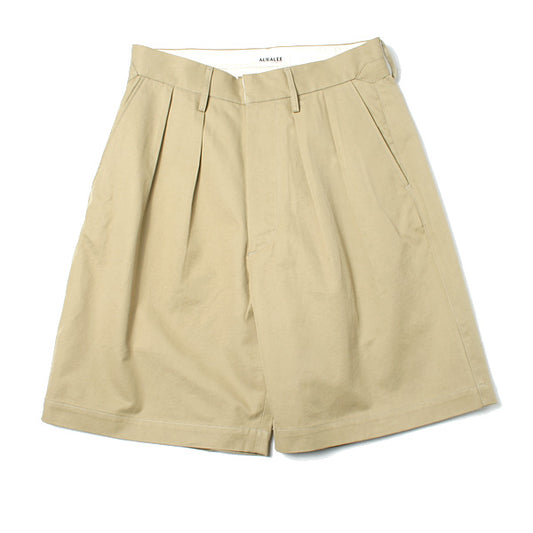 WASHED FINX LIGHT CHINO WIDE SHORTS
