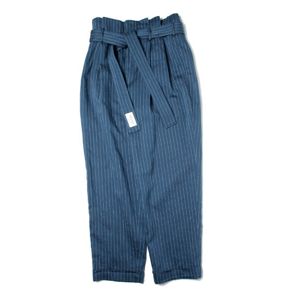 organdy stripe paper bag waist pants