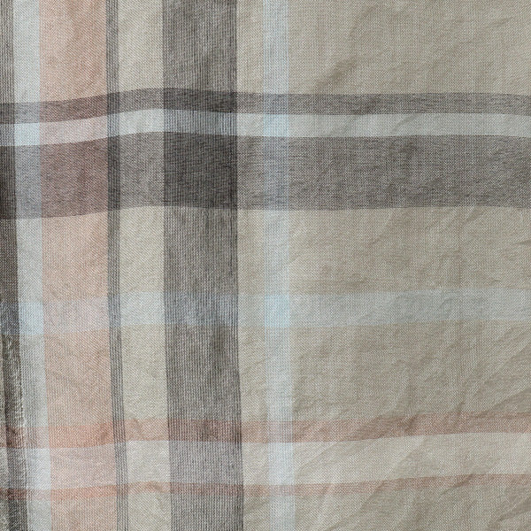Organdy check skeeve belt pants