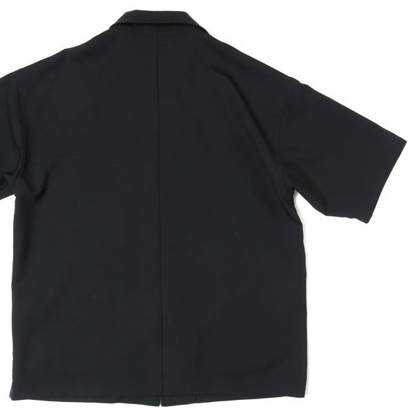 SUMMER WOOL ZIP FRONT S/S SHIRT