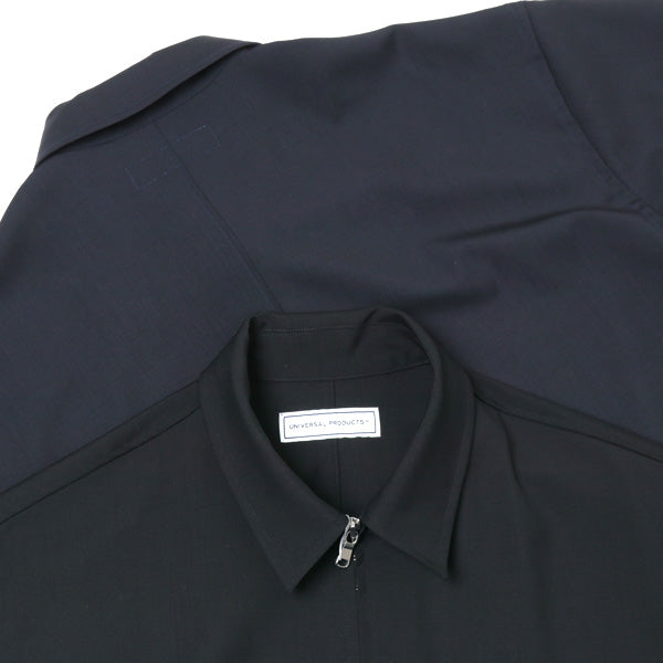 SUMMER WOOL ZIP FRONT S/S SHIRT