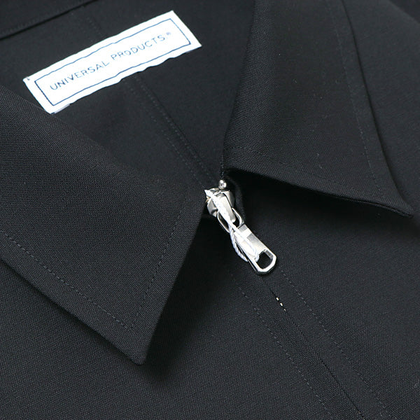 SUMMER WOOL ZIP FRONT S/S SHIRT