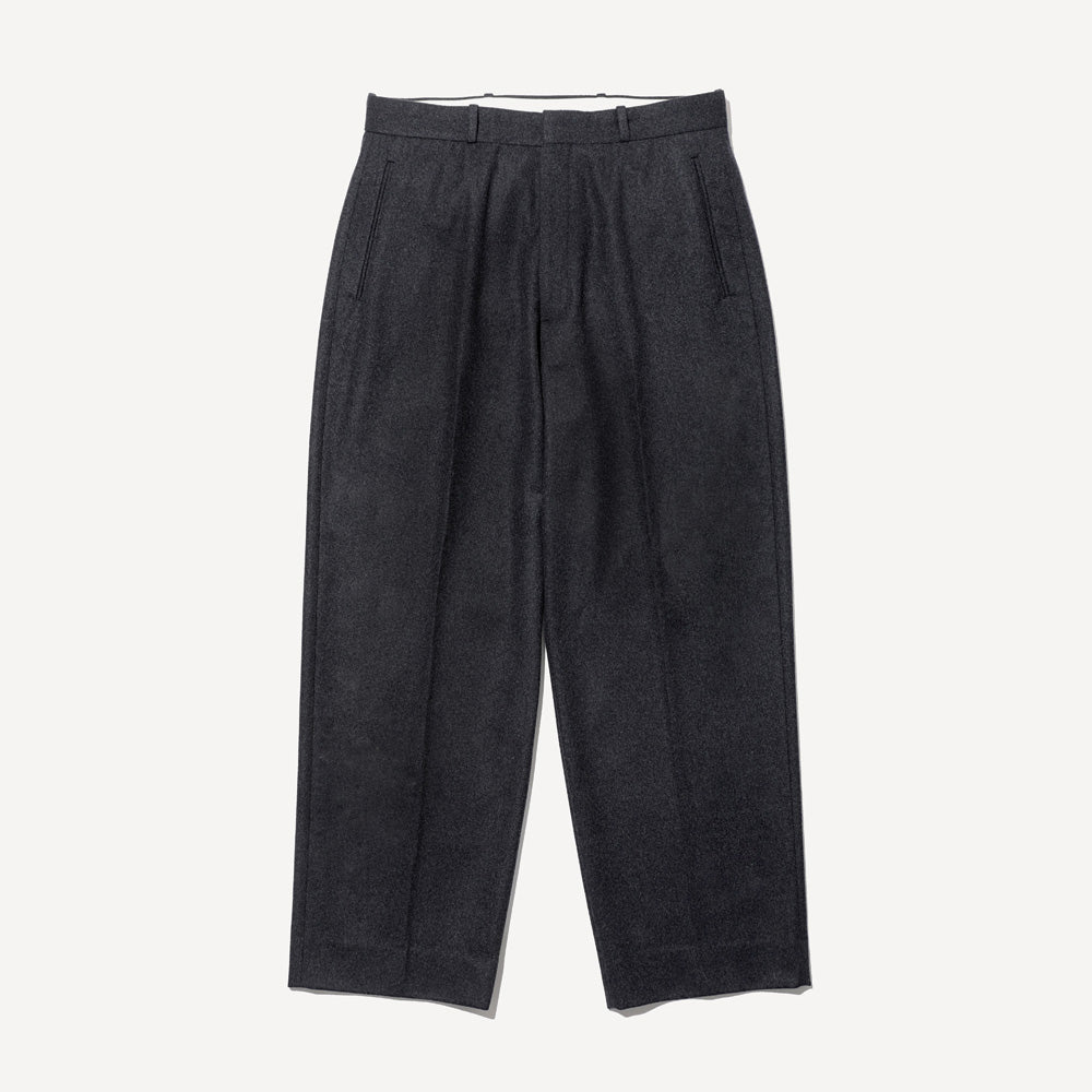 Wool Flannel Wide Trousers