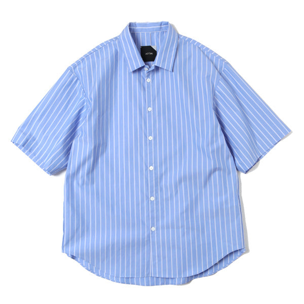 【BAON】[unisex] Biger Cotton Over Short Sleeve Shirt COTTON TWILL / Oversized short sleeve shirt (UNISEX