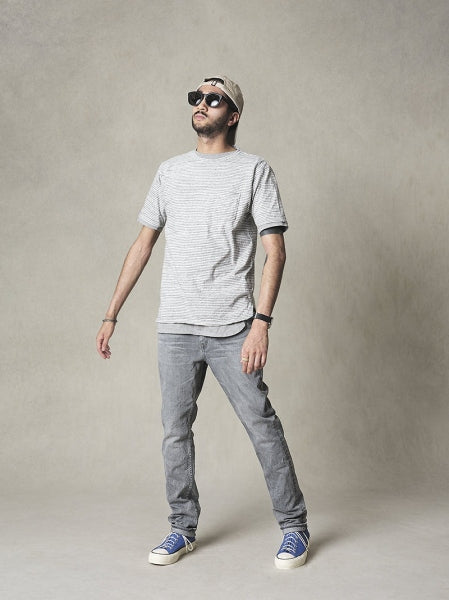 DWELLER S/S TEE COTTON JERSEY BORDER