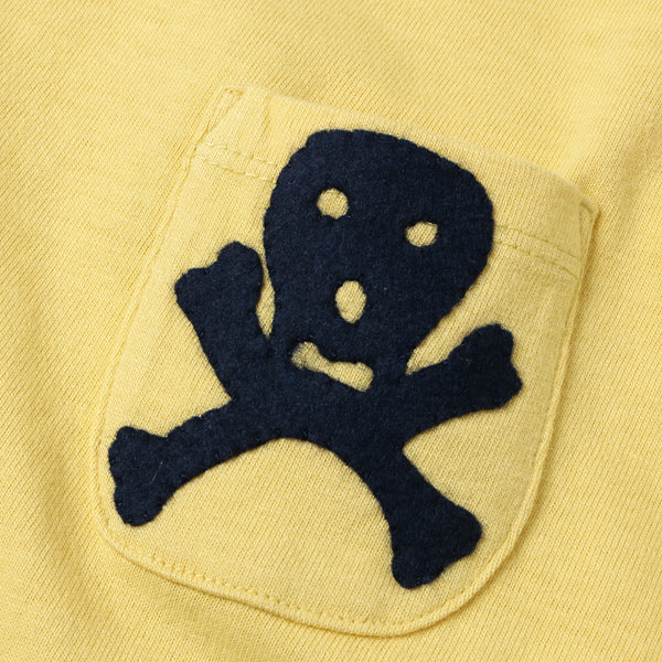 WMV BASIC POCKET TEE S/S SKULL APPLIQUE W