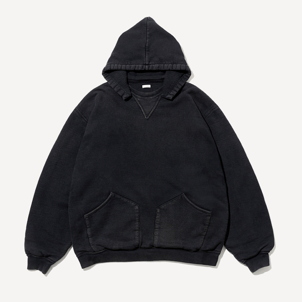 Vintage Attached Hood Sweat Parka