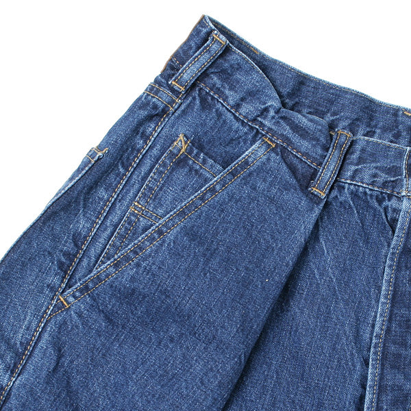 1TUCK WIDE SHORTS 12oz ORGANIC SELVEDGE DENIM