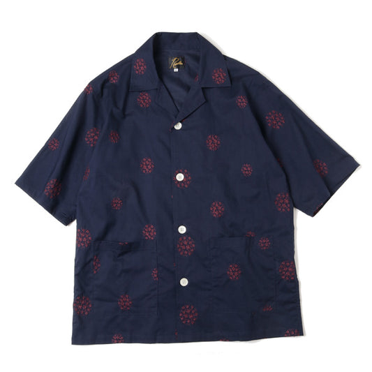 Cabana Shirt - Cotton Cloth / Flower Dot Emb.