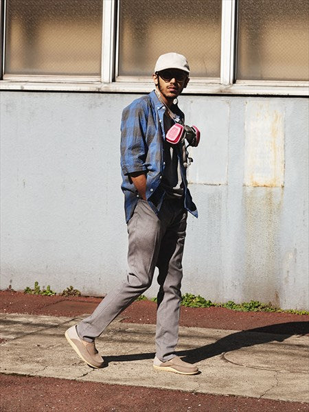 DWELLER 5P JEANS DROPPED FIT P/C HOP SACK STRETCH