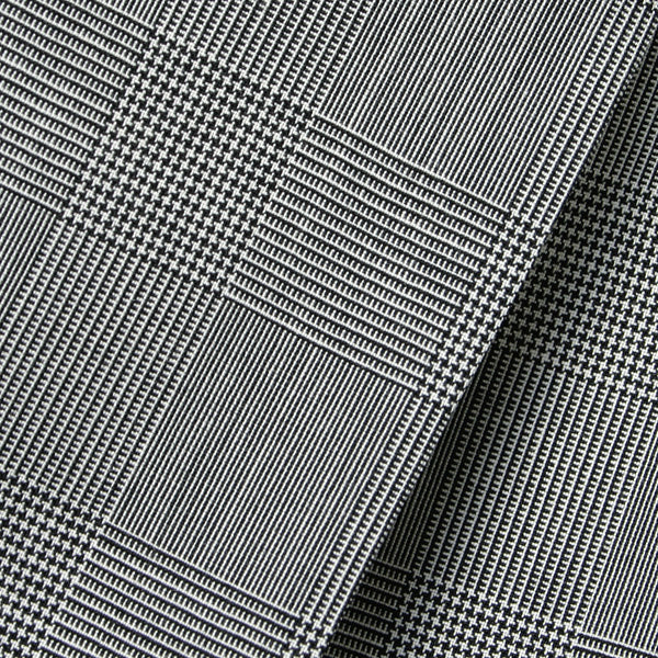 FRONT PLEATS PEGTOP GLEN CHECK WOOL TROPICAL