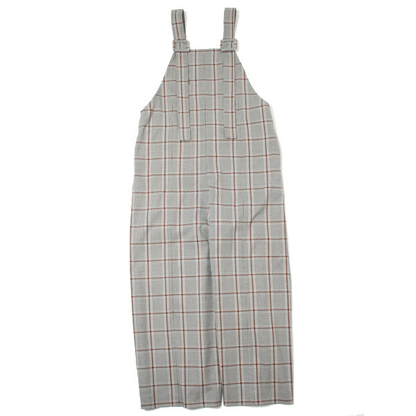 PLAID WIDE LEG DUNGAREE