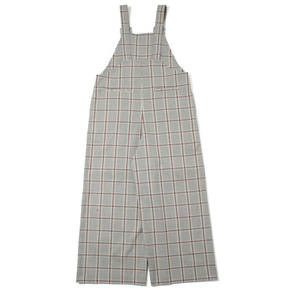 PLAID WIDE LEG DUNGAREE