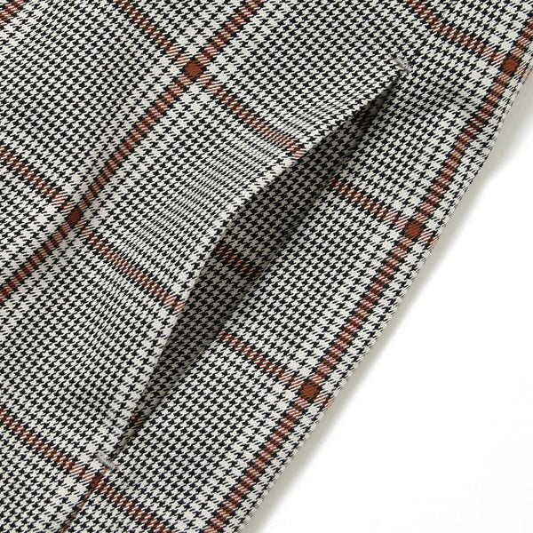 PLAID WIDE LEG DUNGAREE
