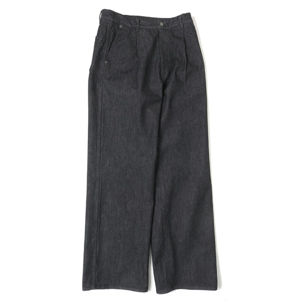 HARD TWIST DENIM WIDE SLACKS