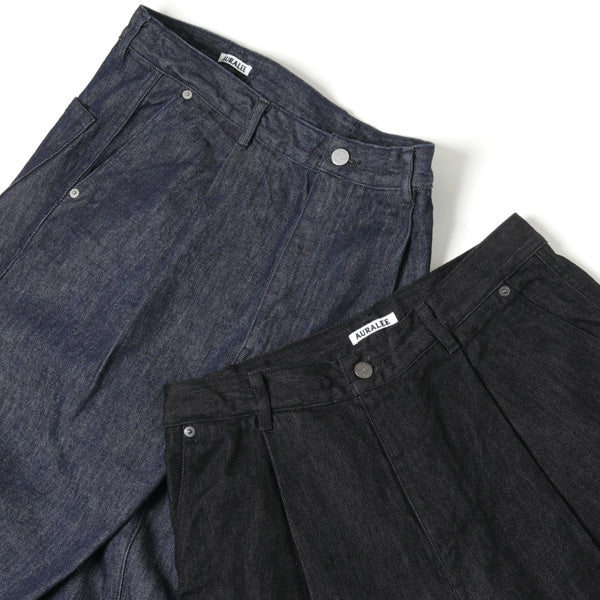 HARD TWIST DENIM WIDE SLACKS