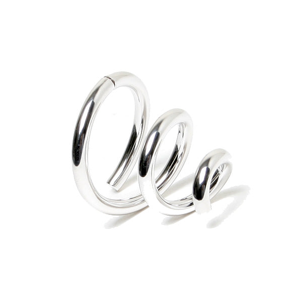 spiral formed pierced earring