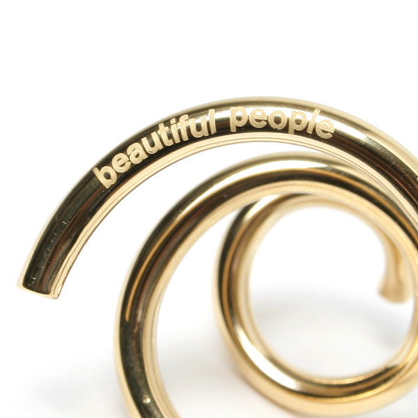 spiral formed pierced earring