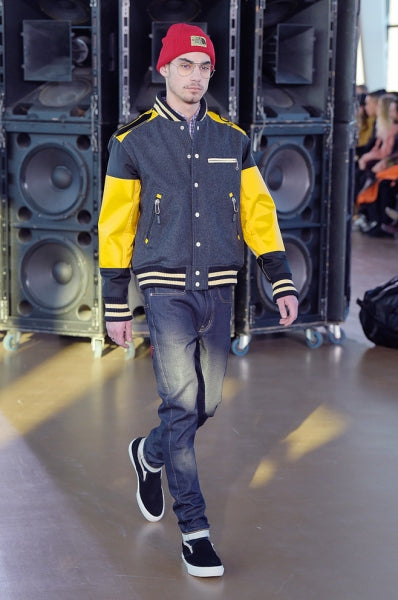 ウールトップメルトン 牛革×TNF DUFFLE BAG リメイク J109