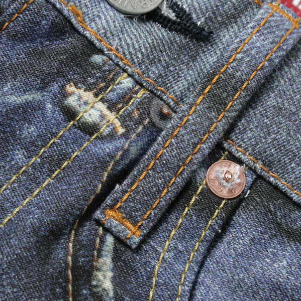 綿バックサテン インクジェットプリント Levi's Wネーム P906