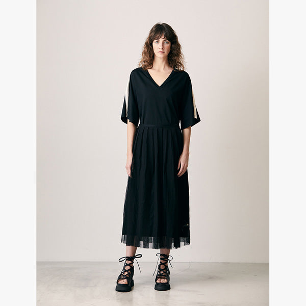 suvin pima jersey flared sleeve dress