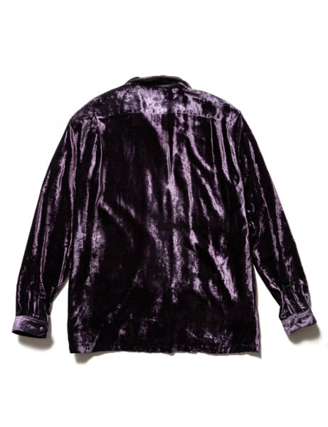 VELVET OPEN COLLAR SHIRT