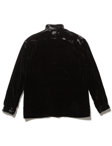 VELVET OPEN COLLAR SHIRT