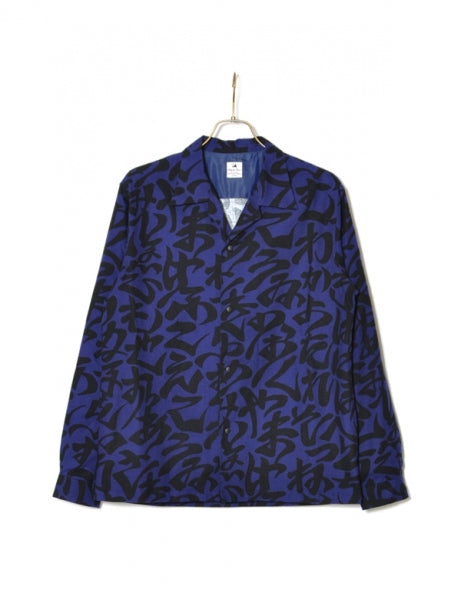 IROHA PATTERN OPEN COLLAR L/S SHIRT