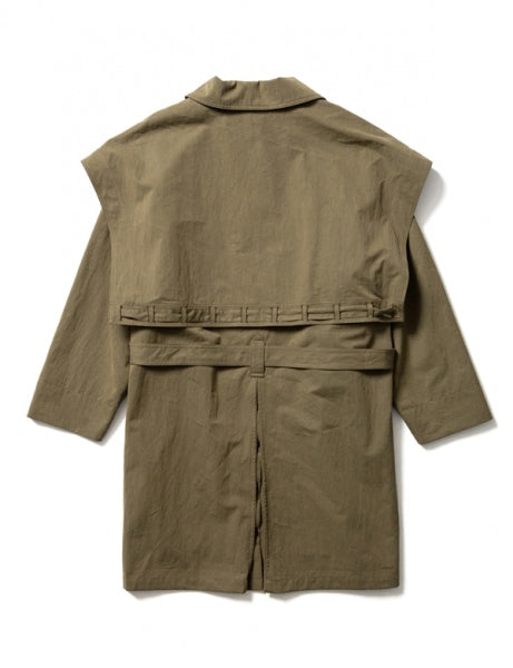POWER SHOULDER TRENCH COAT
